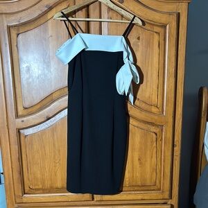 WHBM Elegant Black and White Dress